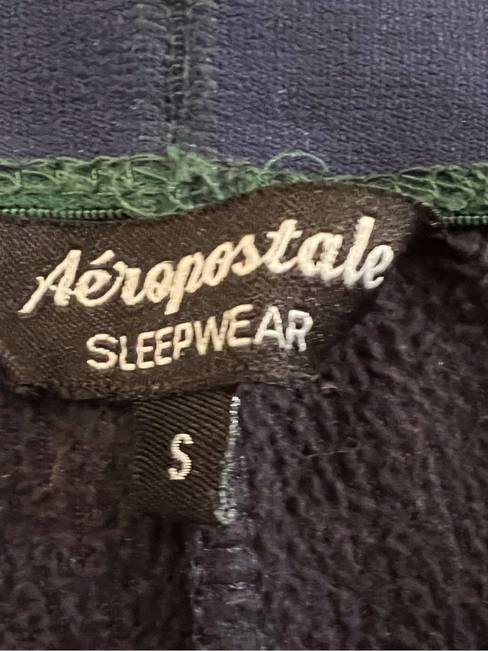 Aeropostale Fleece Navy and Green Plaid Sleepwear Pant